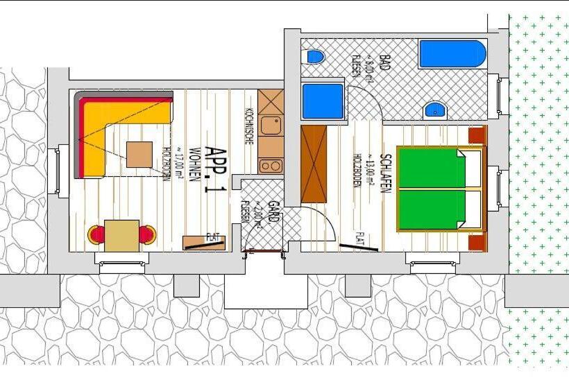 آپارتمان 1 خوابه, Serviced Apartments Villa Licht