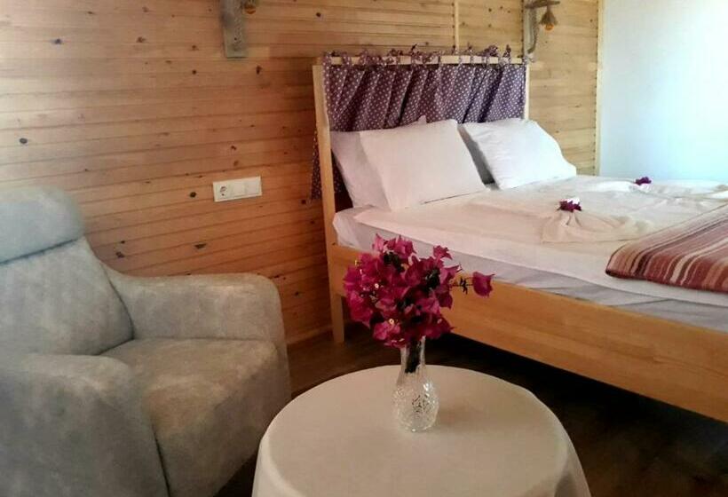 اتاق استاندارد چهارنفره با بالکن, Em Ba Butik Bungalov