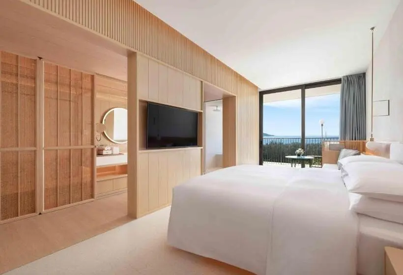 キングサイズベッドのデラックスルーム, The Taikang Sanya, A Tribute Portfolio Resort