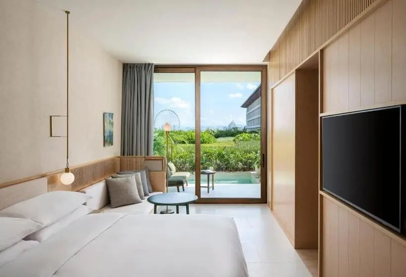 キングサイズベッドのデラックスルーム, The Taikang Sanya, A Tribute Portfolio Resort