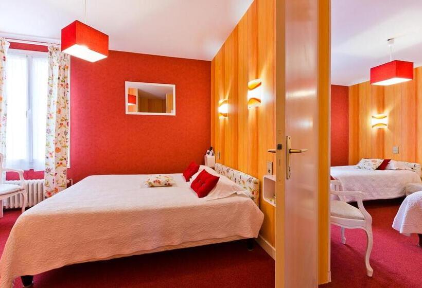 חדר סטנדרט לארבעה, Hôtel Restaurant Le Grillon