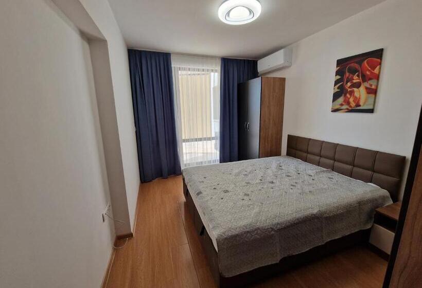 آپارتمان 1 خوابه با چشم‌انداز دریا, Zlaten Bryag