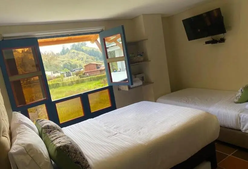 ２ダブルベッドのスタンダードルーム, Ayenda Hotel Bambu Guatape