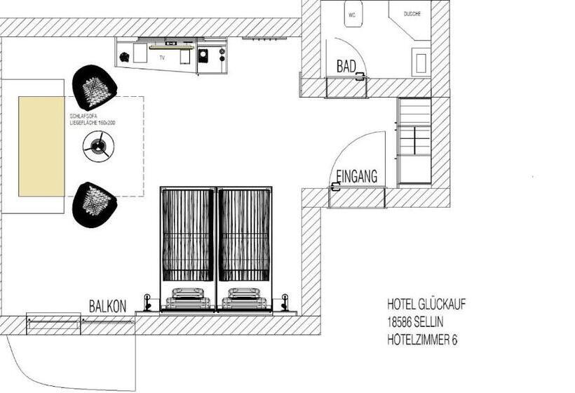 标准间带阳台, Glückauf 1908