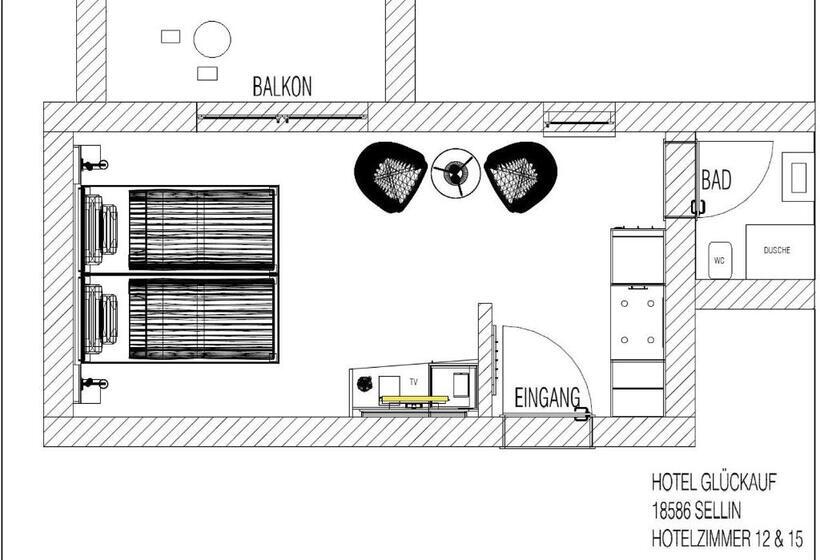스탠다드 발코니 룸, Glückauf 1908