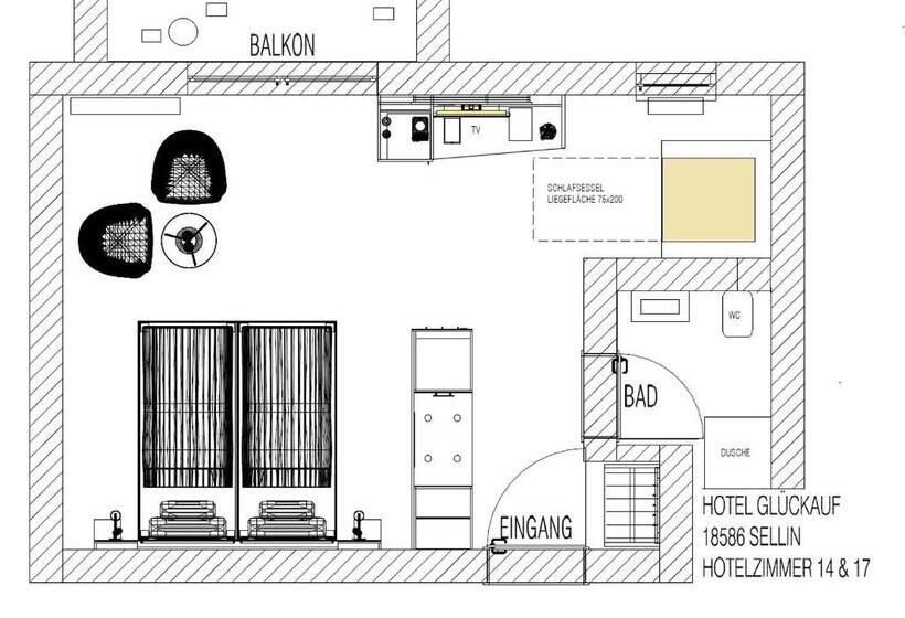 标准间带阳台, Glückauf 1908