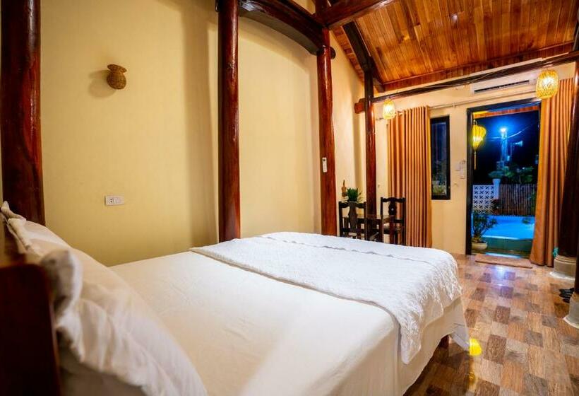 اتاق استاندارد با چشم‌انداز استخر, Phong Nha Ecolodge Homestay By Hofs