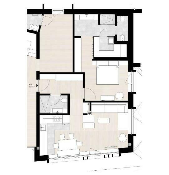 Апартаменты Deluxe 1 Спальня, Residence Chalet L Salvan
