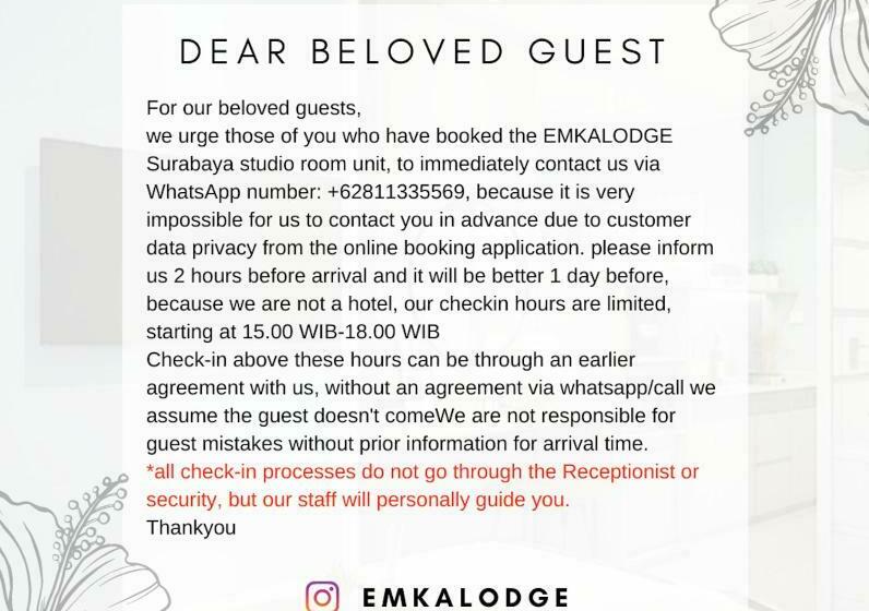 バルコニー付きスタンダードステューディオ, Emka Lodge Studio Room The Vertu Apartemen Ciputra World Surabaya