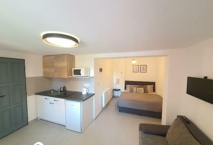 带1个卧室带花园景观的公寓, Apartmány černý Kohout