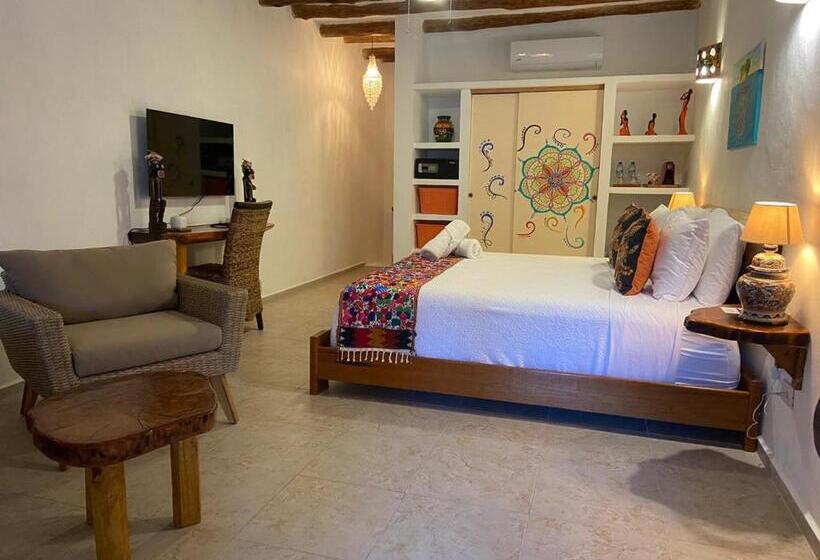 주니어 스위트 풀장 전망, Casa Hridaya Hotel Boutique