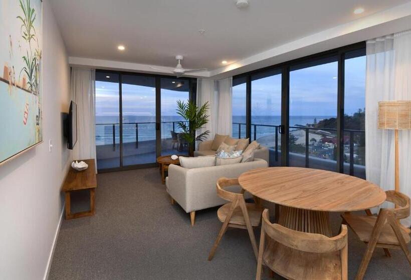 침실 2개 바다 전망 아파트, X Kirra Apartments