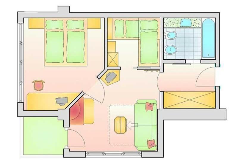 家庭套房, Alpen Hotel Corona