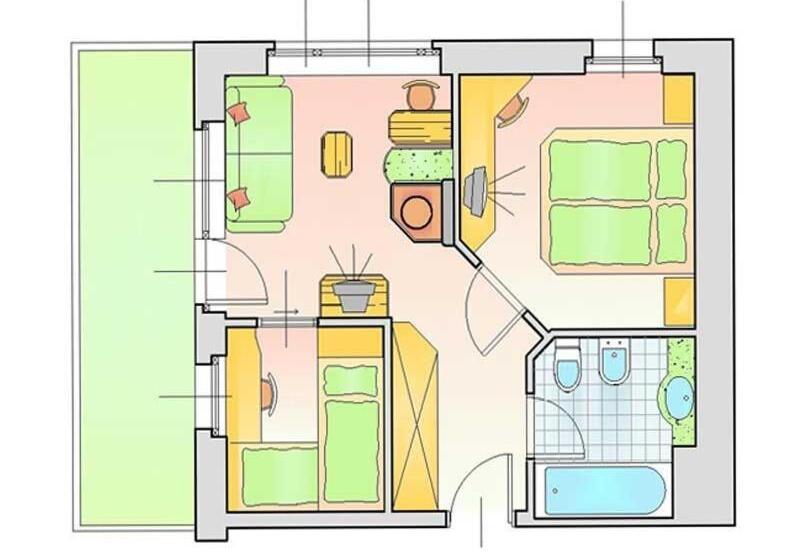 家庭套房, Alpen Hotel Corona