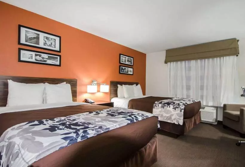 2ダブルベッドのスタンダードルーム, Sleep Inn & Suites And Conference Center Downtown
