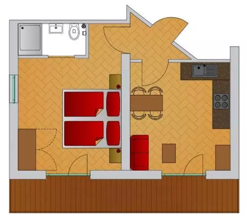 １ベッドルームアパートメント, Haus Renate