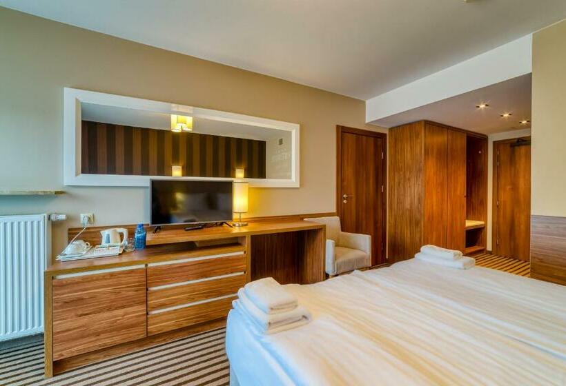 景色の見えるデラックスルーム, White