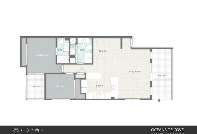 شقة غرفتين, Oceanside Cove