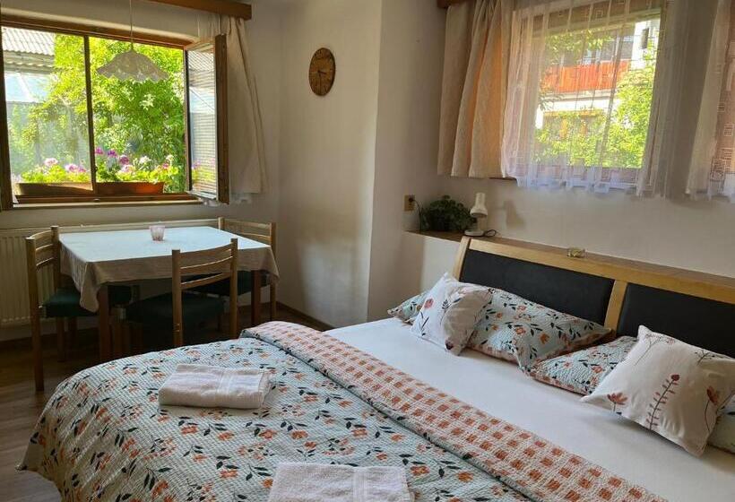 带花园景观的标准三人间, Penzion Petra