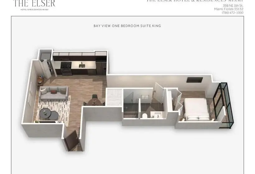 سوئیت با تخت بزرگ, The Elser Hotel Miami, An All Suite