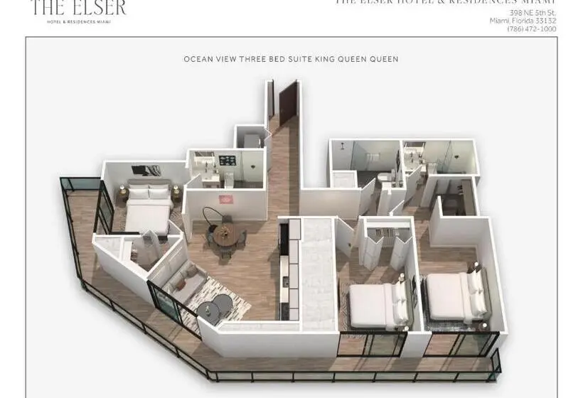 3 Bedroom Suite, The Elser Hotel Miami, An All Suite