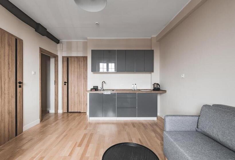 1ベッドルームのデラックスアパートメント, Aparthotel Stara Przędzalnia