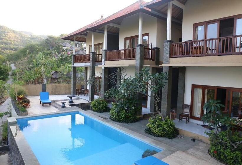 غرفة ديلوكس مطلّة علي البحر, Anugerah Villas