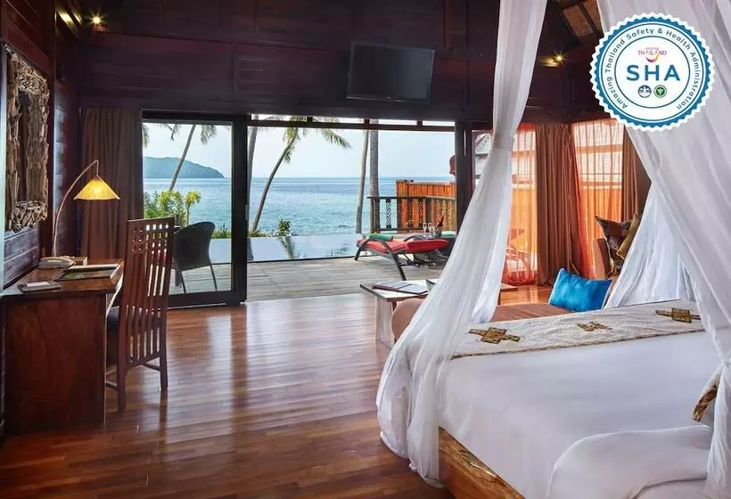 Villa 1 Makuuhuone Merinäkymä, Kupu Kupu Phangan Beach Villas & Spa