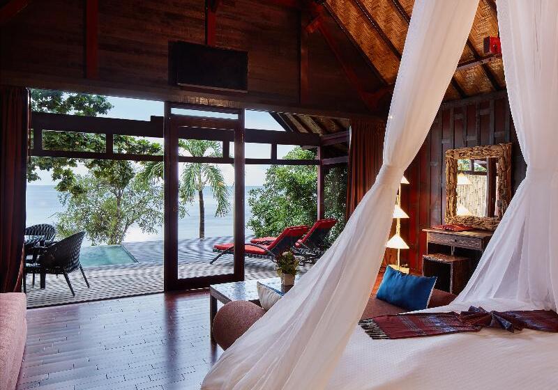 فيلا ديلوكس غرفة نوم واحدة مطلة على البحر, Kupu Kupu Phangan Beach Villas & Spa