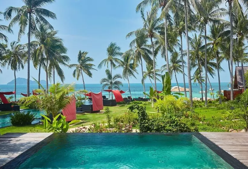 Villa 1 Makuuhuone Merinäkymä, Kupu Kupu Phangan Beach Villas & Spa