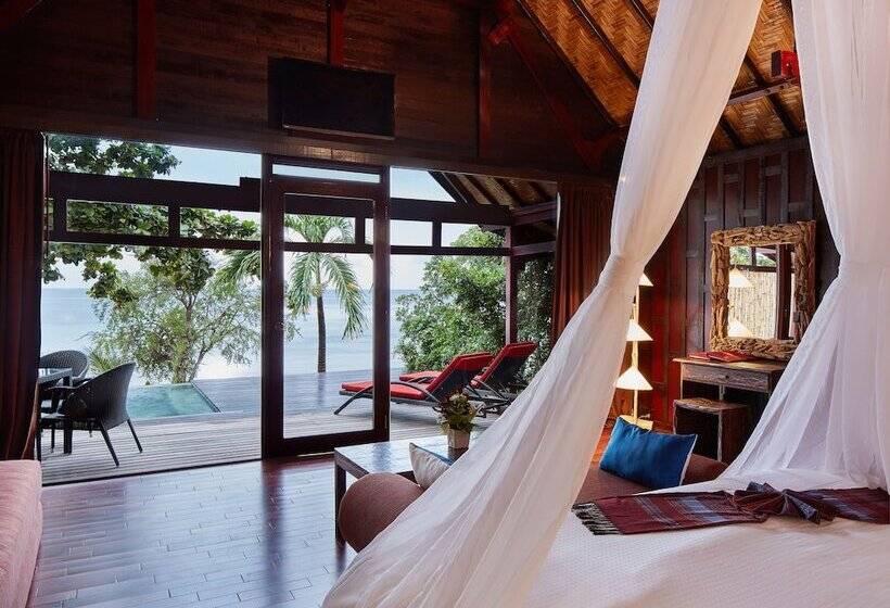 فيلا ديلوكس غرفة نوم واحدة مطلة على البحر, Kupu Kupu Phangan Beach Villas & Spa