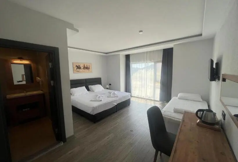 اتاق استاندارد سه تخته با چشم‌انداز باغ, Tolstoy Un Bisikleti Otel