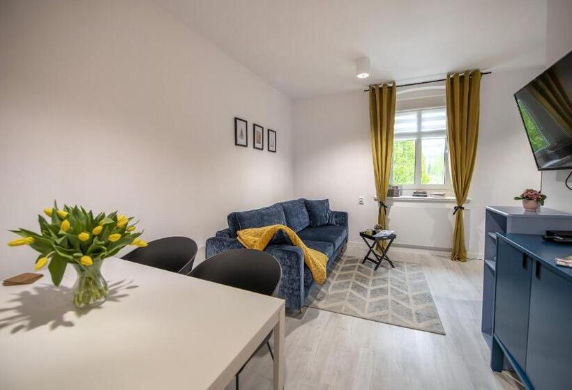 带1个卧室带观景的公寓, Apartamenty śnieżna 12 Lądek  Zdrój