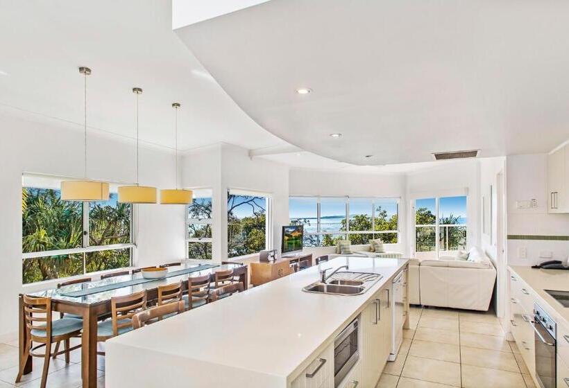 3침실 디럭스 아파트 바다 전망, The Lookout Resort Noosa