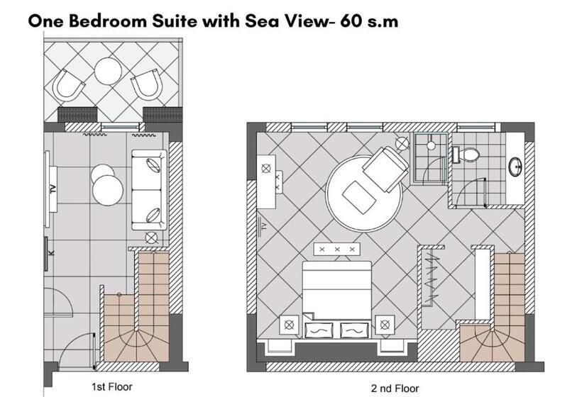 סוויטה נוף לים, Avaton Luxury Beach Resort   Relais & Chateaux