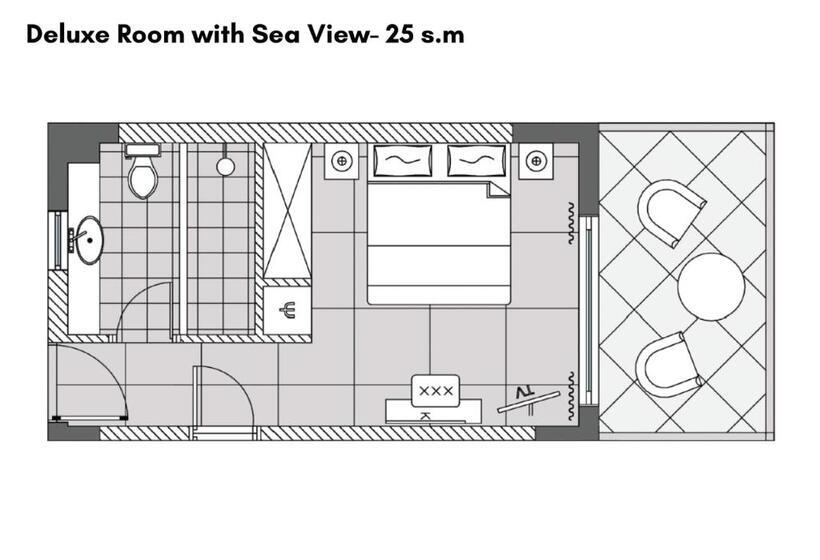 غرفة ديلوكس مطلّة علي البحر, Avaton Luxury Beach Resort   Relais & Chateaux