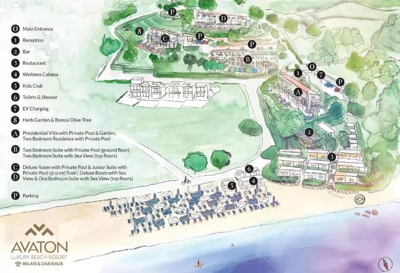 Deluxe-huone, Avaton Luxury Beach Resort Relais & Chateaux