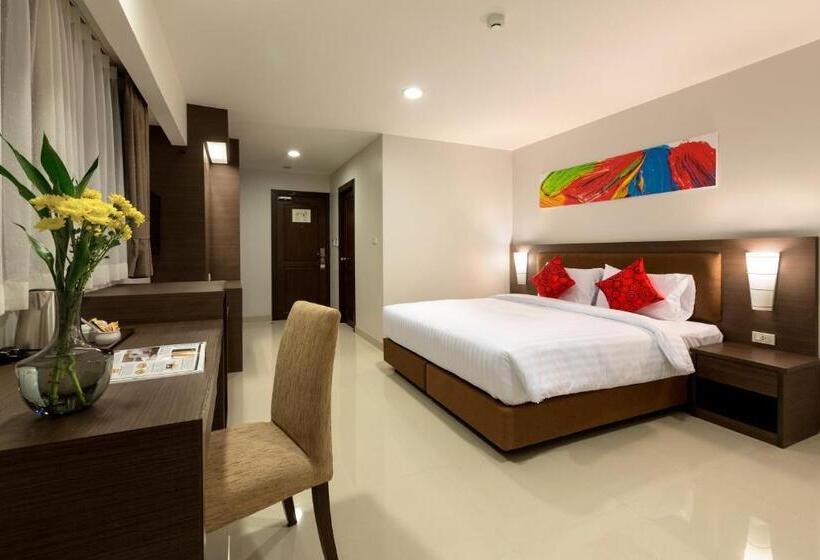 디럭스 룸 킹사이즈 침대, Riche Hua Hin Hotel   Sha Plus