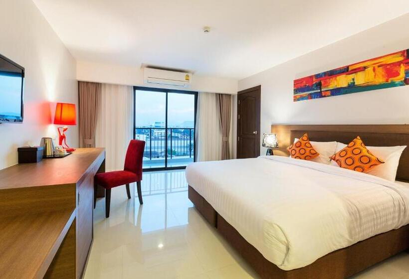 חדר דחוקס עם מיטת קינג, Riche Hua Hin Hotel   Sha Plus