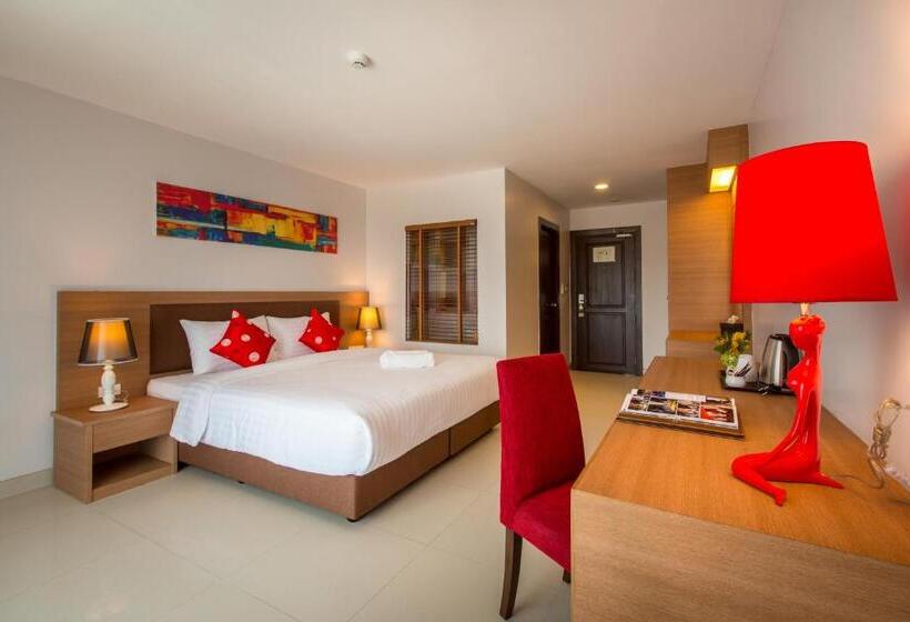 חדר דחוקס עם מיטת קינג, Riche Hua Hin Hotel   Sha Plus