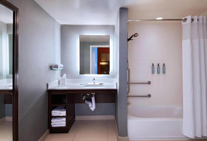 带大床的标准工作室, Residence Inn By Marriott Omaha Aksarben Village