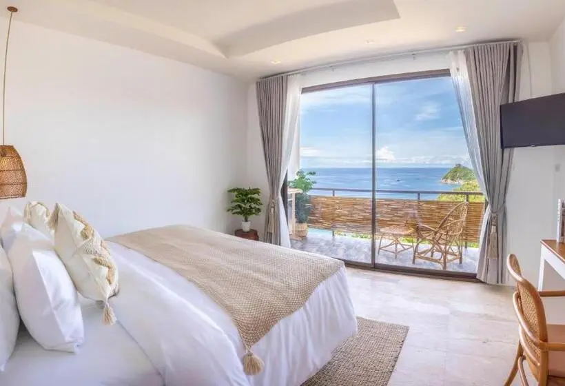 اتاق لوکس با بالکن و چشم‌انداز دریا, The Ava Resort Koh Tao
