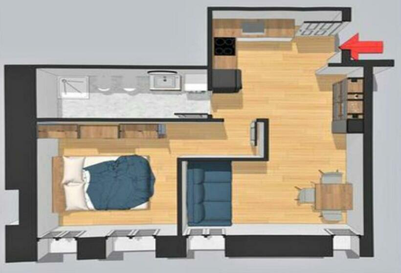 آپارتمان 1 خوابه, Imperiale Suites Milano