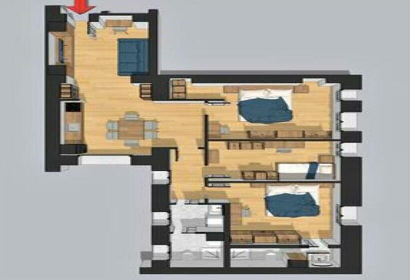 آپارتمان 3 خوابه, Imperiale Suites Milano