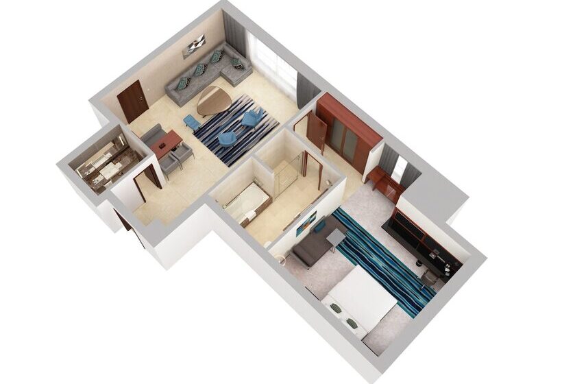 سوییت اجرایی, Flora Al Barsha Hotel At The Mall