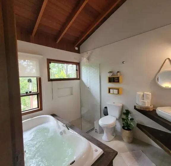 1ベッドルームのデラックスアパートメント, Refugio Na Praia Hospedagem Guarda Do Embaú
