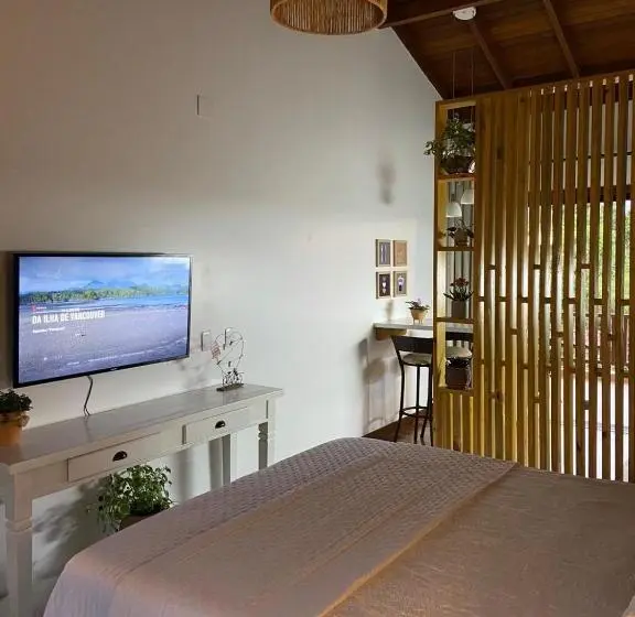 1ベッドルームのデラックスアパートメント, Refugio Na Praia Hospedagem Guarda Do Embaú