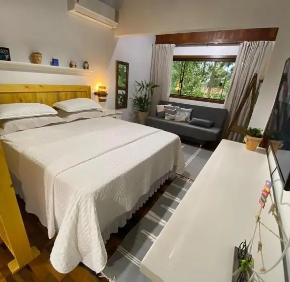 1ベッドルームのデラックスアパートメント, Refugio Na Praia Hospedagem Guarda Do Embaú