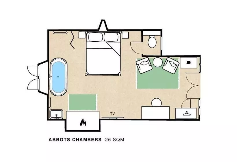 Deluxe-huone King-vuode, Abbots Grange Manor House