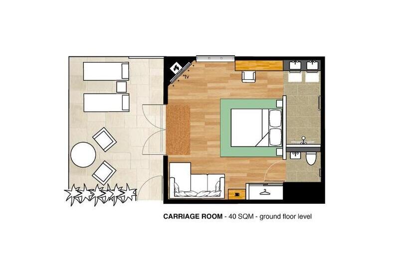 キングサイズベッドのスーペリアルーム, Abbots Grange Manor House